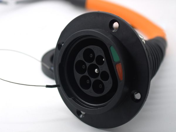 歐標充電槍插座type2新能源電動車充電口IEC-62192